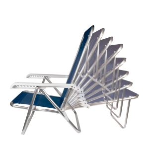 Cadeira Reclinável Aço/Alumínio 8 Posições