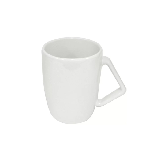 Caneca Cerâmica Branca Alça Triângular-2332L