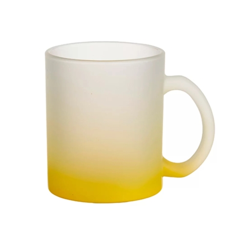 Caneca Vidro 325ML Fosco Degradê Colorido-3470L
