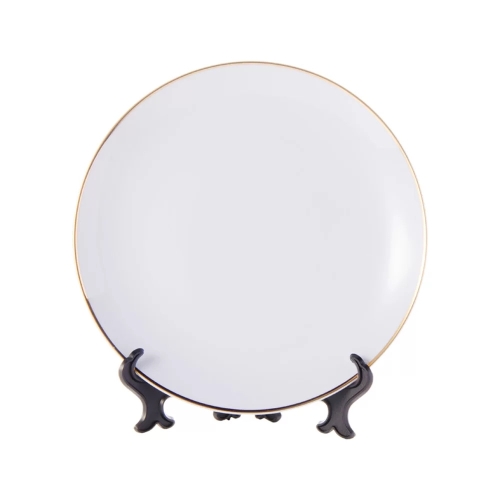 Prato Cerâmica para Decoração Branco Redondo-3048L