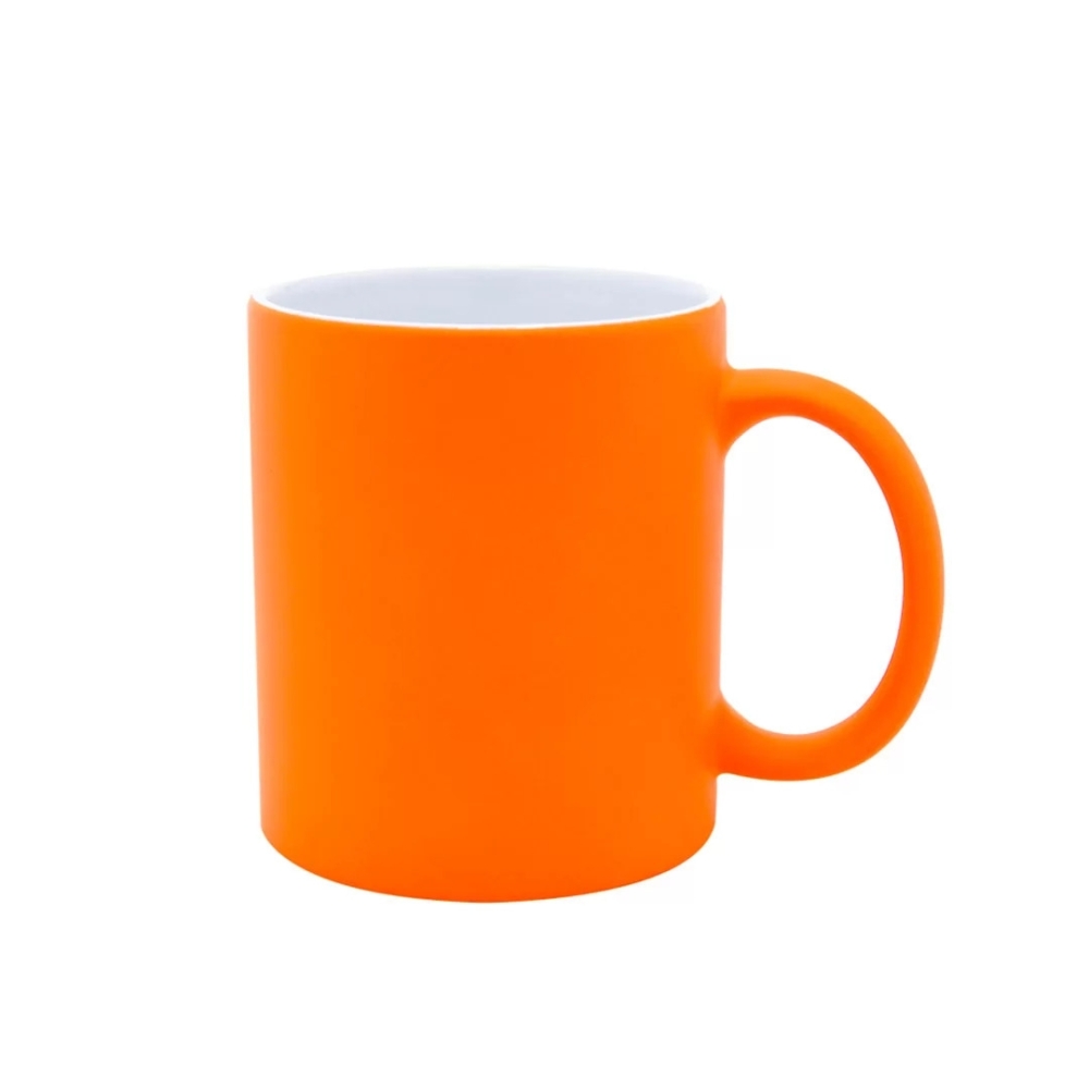 Caneca Reta Fluorescente Laranja-528L
