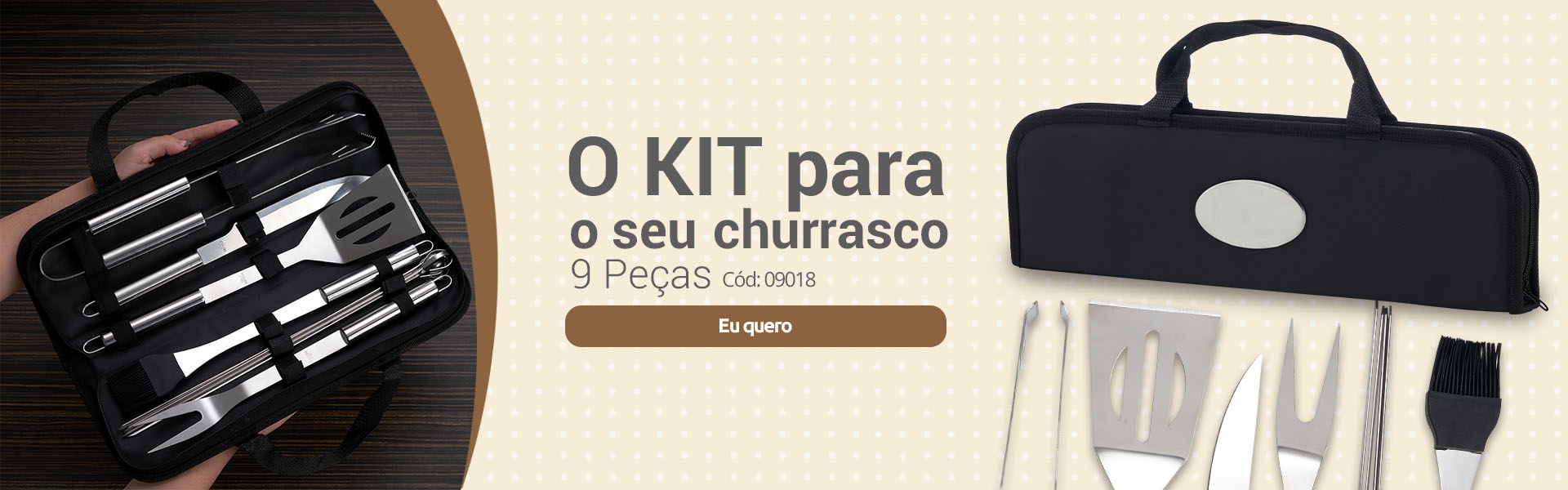 Kit Churrasco 9 Peças
